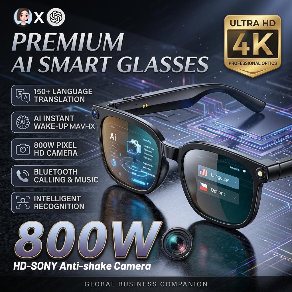 Smart Glasses Lens - Okulary Smart Glasses 4K 8MP dla