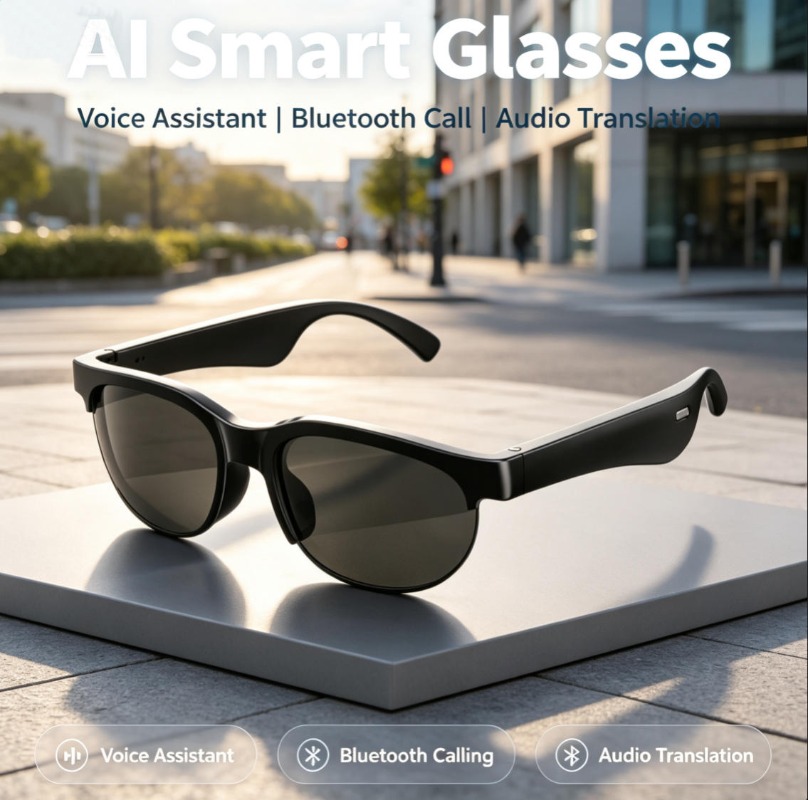 Smart Glasses Lens - Inteligentne okulary Bluetooth TAC z polaryzacją,